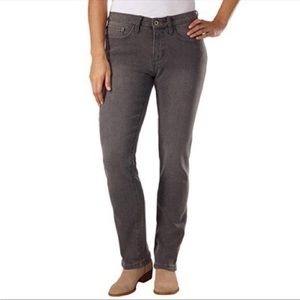 Weatherproof Vintage Size 6 Grey Fleece-Lined Slim Straight Fit Jeans
